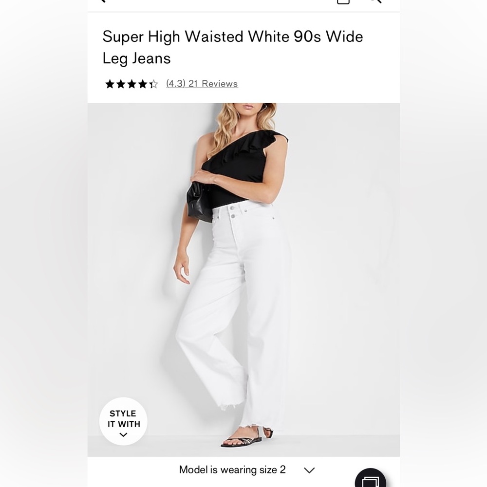 Super high waisted 90’s wide leg jeans - Size 0 short           New with tags!